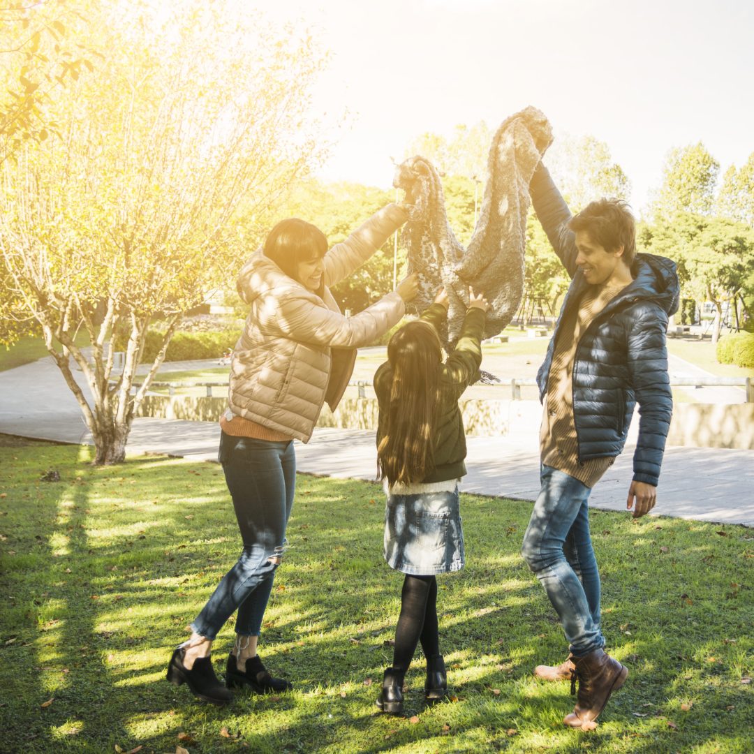 family-having-beautiful-happy-movements-park